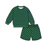 Preorder MOQ 5 pcs Each Colorful Dots Adult Women's Shorts Set