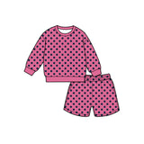 Preorder MOQ 5 pcs Each Color Colorful Dots Shorts Girls Set