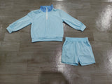 NO MOQ Preorder Samples Each Style Solid Color Cotton Plaid Girls Shorts Set