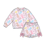 Preorder MOQ 5 pcs Each Style Easter Bunny Girls Shorts Set-2026.8.28
