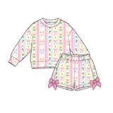 Preorder MOQ 5 pcs Each Style Easter Bunny Girls Shorts Set-2026.8.28