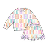 Preorder MOQ 5 pcs Each Style Easter Bunny Girls Shorts Set-2026.8.28