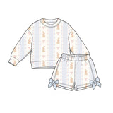 Preorder MOQ 5 pcs Each Style Easter Bunny Girls Shorts Set-2026.8.28