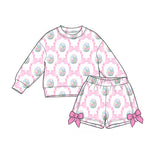 Preorder MOQ 5 pcs Each Style Easter Bunny Girls Shorts Set-2026.8.28