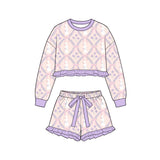 Preorder MOQ 5 pcs Each Style Easter Bunny Ruffles Girls Shorts Set Kids Matching Clothes