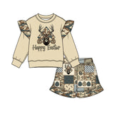 Preorder MOQ 5 pcs Each Style Happy Easter Camo Kids Matching Clothes