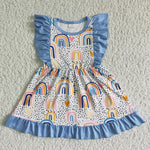 SALE GSD0016 Rainbow Girl's Dress