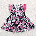 SALE GSD0195 Pink Cow Hat Cute Girl's Dress
