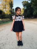 GSD0397 Halloween Black Tulle Girl's Dress