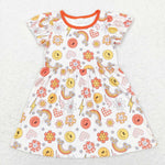 GSD0404 Summer Flower Sun Rainbow Girl's Dress