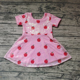 GSD0437 Sequin Apple Pink Girl's Dress