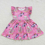 GSD0465 Car Hot Pink Girl's Dress