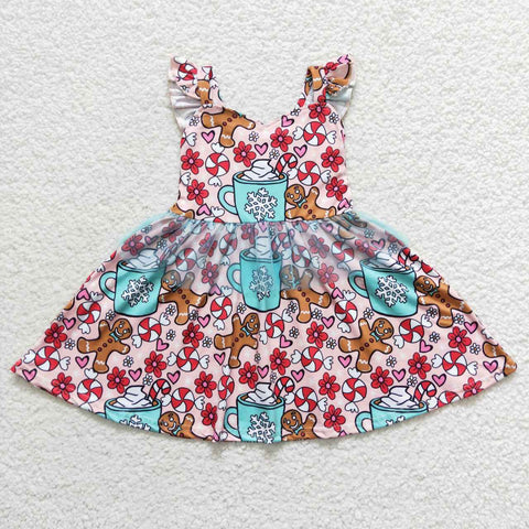 GSD0473 Christmas Gingerbread Cup Tulle Girl's Dress