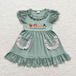 GSD0481 Vinyl print God is great God is good Turkey Girl's Dress