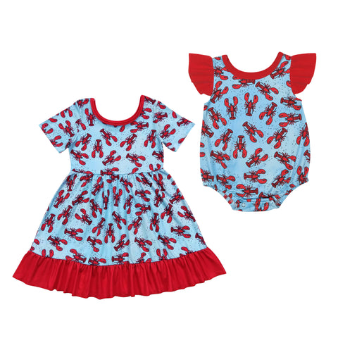 GSD0486/SR0458 Crawfish Kids Sibling Matching Clothes