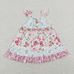GSD0498 Floral Flower Rose Sleeveless Baby Girl's Dress
