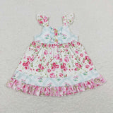 GSD0498 Floral Flower Rose Sleeveless Baby Girl's Dress