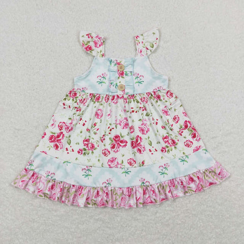 GSD0498 Floral Flower Rose Sleeveless Baby Girl's Dress