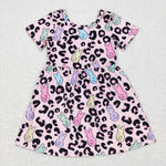 GSD0508 Easter Bunny Leopard Girl's Dress