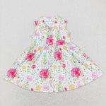 GSD0546 Flower Sleeveless Girl's Dress