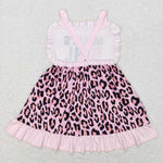 GSD0555 MAMA'S Girl Leopard Pink Girl's Dress