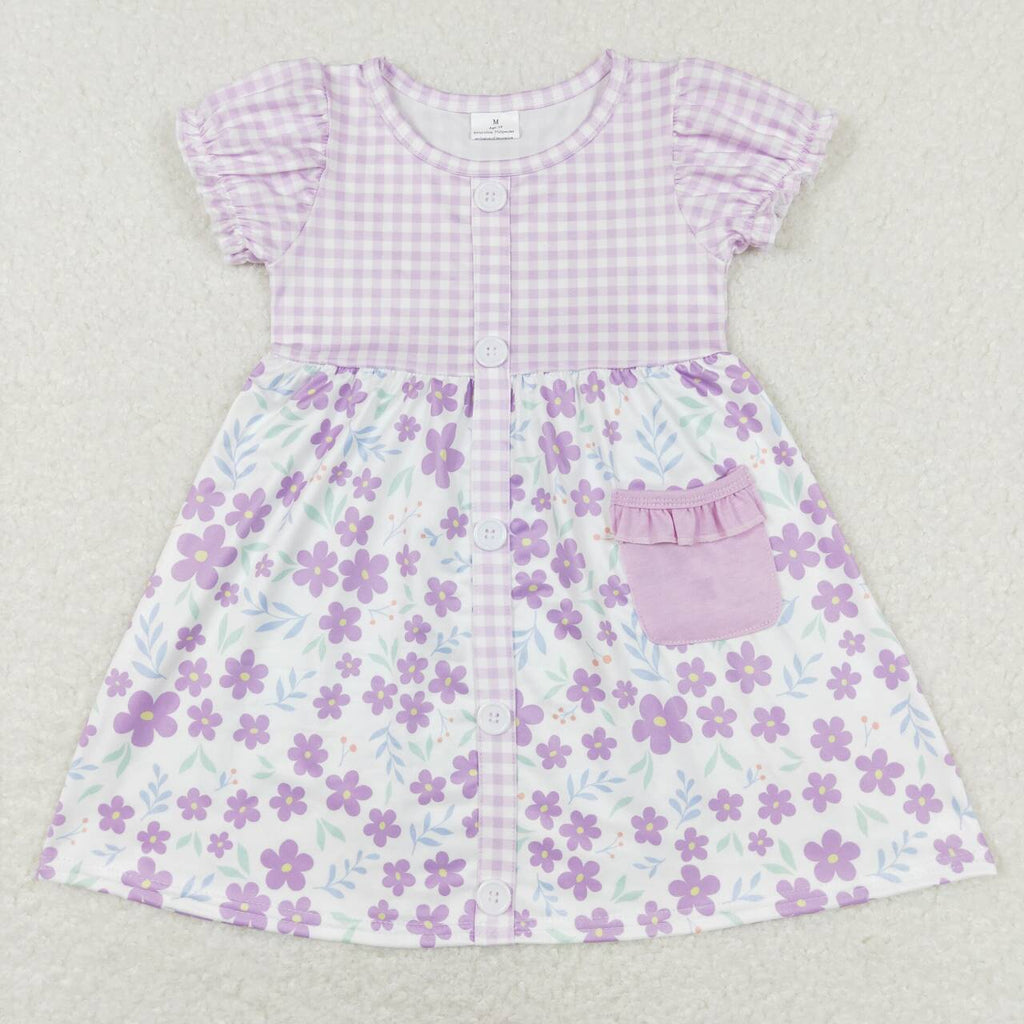 GSD0577 Flower Purple Cute Girl's Dress