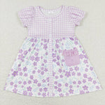 GSD0577 Flower Purple Cute Girl's Dress