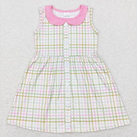 GSD0581 Pink Plaid Girl's Dress