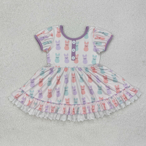 GSD0583 Easter Bunny Purple Girl's Dress