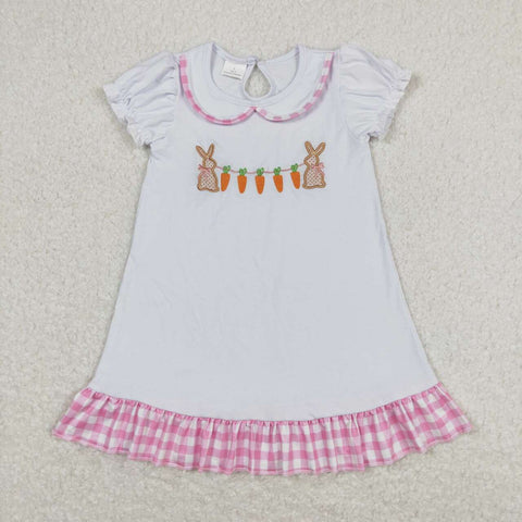 GSD0609 Embroidery Easter Bunny Carrot Girl's Dress
