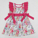 GSD0613 Strawberry Cartoon Pink Girl's Dress