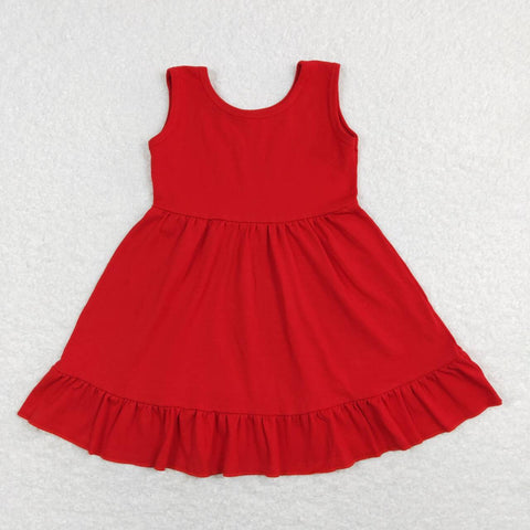 GSD0660 Red Cotton Girl's Dress