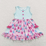 GSD0699 Ice cream Pink Girls Dress