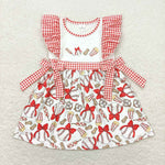 GSD0712 Baseball Foods Red Girls Dress