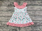 GSD0722 Flower Rose Bow Pink Girls Dress