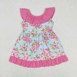 GSD0738 Flower Pink Cute Girls Dress