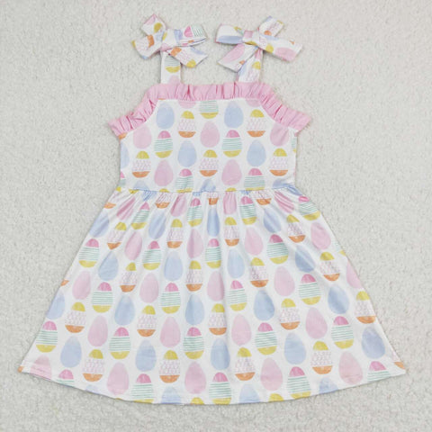 GSD0754 Easter Bunny Egg Pink Girls Dress