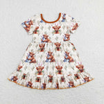 GSD0778 Easter Cow Cactus Girls Dress