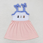 GSD0834 Embroidery Dog Cute Girls Dress