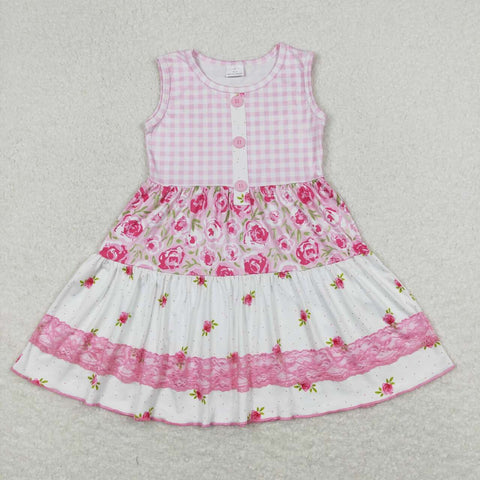 GSD0860 Flower Pink Girls Dress