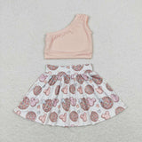 GSD0875 Pink Mouse Skirt Girls Set