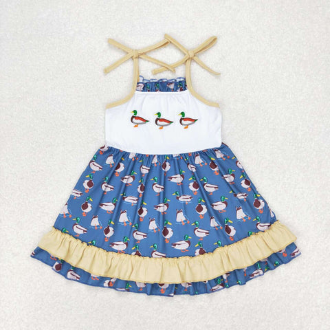 GSD0891 Embroidery Duck Girls Dress