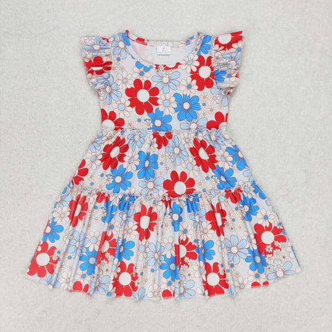 GSD0921 Flower Blue Girls Dress