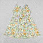 GSD0983 Flower Buttons Girls Dress