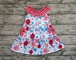 GSD1013 Flower Red Girls Dress