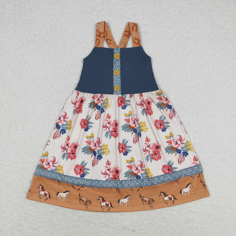 GSD1035 Flower Horse Girls Dress