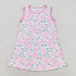 GSD1045 Flower Rose Pink Girls Dress