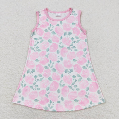 GSD1045 Flower Rose Pink Girls Dress