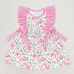 GSD1070 Rose Flower Pink Girls Dress
