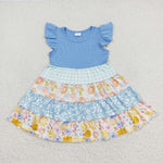 GSD1073 Flower Ruffles Girls Dress
